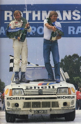 Timo Salonen - Seppo Harjanne
32º Rothmans Acropolis Rally 1985. Peugeot 205 Turbo 16 (25 FGV 75). Clasificado 1º.

Del 27 al 30 de Mayo, Atenas, Grecia.
Superficie: tierra.

El Rally tenía un total de 2295.94 km de los que 807.67 km divididos en 47 tramos eran especiales.

Tomaron la salida 110 equipos, finalizaron 45.@
Palabras clave: Timo_Salonen;Seppo_Harjanne;Peugeot;T16;Grupo_B;Acropolis;Grecia;1985;Personajes