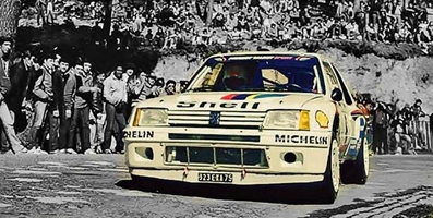 Timo Salonen - Seppo Harjanne
19º Rallye de Portugal Vinho do Porto 1985. Peugeot 205 Turbo 16. Clasificado 1º.
El Rally tenà­a un total de 2455 km de los que 733 km divididos en 47 tramos, eran especiales.
Tomaron la salida 94 equipos, finalizaron 28.@
Palabras clave: Timo_Salonen;Peugeot;Turbo;Grupo_B;Montecarlo;1985