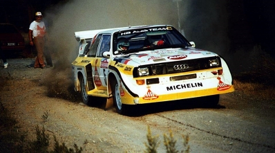 Walter Röhrl - Christian Geistdörfer
27º Rally Sanremo 1985. Audi Sport Quattro S1 E2 (IN-NM 7). Clasificado 1º.

Del 29 de Septiembre al 4 de Octubre, Sanremo, Liguria, Imperia, Italia.
Superficie: asfalto - tierra.

El Rally tenia un total de 2340.56 km, de los que 696.90 km divididos en 45 tramos eran especiales (2 de ellos fueron cancelados SS20 Murio 1 de 9.12 km, SS36 Ronde 1 de 37.22 km).

Tomaron la salida 98 equipos, finalizaron 33.@
Palabras clave: Walter_Röhrl;Audi;Quattro;Sport;Grupo_B;Sanremo;1985
