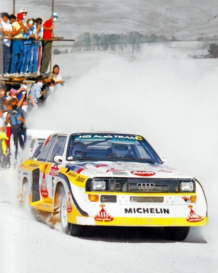 Walter Röhrl - Christian Geistdörfer
27º Rally Sanremo 1985. Audi Sport Quattro S1 E2 (IN-NM 7). Clasificado 1º.

Del 29 de Septiembre al 4 de Octubre, Sanremo, Liguria, Imperia, Italia.
Superficie: asfalto - tierra.

El Rally tenia un total de 2340.56 km, de los que 696.90 km divididos en 45 tramos eran especiales (2 de ellos fueron cancelados SS20 Murio 1 de 9.12 km, SS36 Ronde 1 de 37.22 km).

Tomaron la salida 98 equipos, finalizaron 33.@
Palabras clave: Walter_Röhrl;Audi;Quattro;Sport;Grupo_B;Sanremo;1985