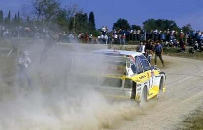 Walter Röhrl - Christian Geistdörfer
27º Rally Sanremo 1985. Audi Sport Quattro S1 E2 (IN-NM 7). Clasificado 1º.

Del 29 de Septiembre al 4 de Octubre, Sanremo, Liguria, Imperia, Italia.
Superficie: asfalto - tierra.

El Rally tenia un total de 2340.56 km, de los que 696.90 km divididos en 45 tramos eran especiales (2 de ellos fueron cancelados SS20 Murio 1 de 9.12 km, SS36 Ronde 1 de 37.22 km).

Tomaron la salida 98 equipos, finalizaron 33.@
Palabras clave: Walter_Röhrl;Audi;Quattro;Grupo_B;Sanremo;1985