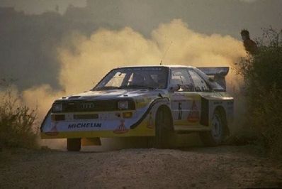 Walter Röhrl - Christian Geistdörfer
27º Rally Sanremo 1985. Audi Sport Quattro S1 E2 (IN-NM 7). Clasificado 1º.

Del 29 de Septiembre al 4 de Octubre, Sanremo, Liguria, Imperia, Italia.
Superficie: asfalto - tierra.

El Rally tenia un total de 2340.56 km, de los que 696.90 km divididos en 45 tramos eran especiales (2 de ellos fueron cancelados SS20 Murio 1 de 9.12 km, SS36 Ronde 1 de 37.22 km).

Tomaron la salida 98 equipos, finalizaron 33.@
Palabras clave: Walter_Röhrl;Audi;Quattro;Grupo_B;Sanremo;1985