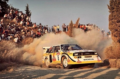 Walter Röhrl - Christian Geistdörfer
27º Rally Sanremo 1985. Audi Sport Quattro S1 E2 (IN-NM 7). Clasificado 1º.

Del 29 de Septiembre al 4 de Octubre, Sanremo, Liguria, Imperia, Italia.
Superficie: asfalto - tierra.

El Rally tenia un total de 2340.56 km, de los que 696.90 km divididos en 45 tramos eran especiales (2 de ellos fueron cancelados SS20 Murio 1 de 9.12 km, SS36 Ronde 1 de 37.22 km).

Tomaron la salida 98 equipos, finalizaron 33.@
Palabras clave: Walter_Röhrl;Audi;Quattro;Sport;Grupo_B;Sanremo;1985