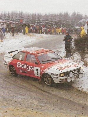 Björn Waldegård - Hans Thorszelius
28º Boucles de Spa 1985. Audi Quattro A2. Clasificado 1º.
Tomaron la salida 80 equipos, finalizaro 24.@
Palabras clave: ;Audi;Quattro;Grupo_B;Boucles_Spa;1985;nieve