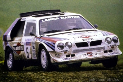 Henri Toivonen - Neil Wilson
34º Lombard RAC Rally 1985. Lancia Delta S4 (A6 37353). Clasificado 1º.

Debut con victoria en el Mundial de Rallyes del Lancia Delta S4.

Del 24 al 28 de Noviembre, Nottingham, Inglaterra.
Superficie: tierra.

El Rally tenia un total de 3507 km de los que 896.98 km divididos en 65 tramos eran especiales, (2 de ellas fueron canceladas, SS43 Kielder Forest - Ogre Hill de 12,02 Km y SS64 Nuss de 8,79 Km).

Tomaron la salida 155 equipos, finalizaron 62.@
Palabras clave: Henri_Toivonen;Lancia;Delta;Grupo_B;Gran_Bretaña;1985;debut;RAC_Rally