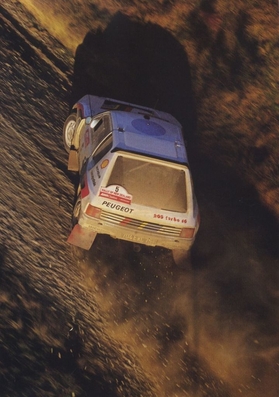 Timo Salonen - Seppo Harjanne
15º AWA Clarion Rally de Nueva Zelanda 1985. Peugeot 205 T16 (704 EXC 75). Clasificado 1º.

Del 29 de Junio al 2 de Julio, Auckland, Nueva Zelanda.
Superficie: tierra.

El Rally tenia un total de 2487.00 km de los que 935.50 km divididos en 48 tramos eran especiales, (2 de ellas fueron canceladas SS11 Ahuroa Puhoi Road de 12 Km y SS45 Bothwell Road de 25 Km).

Tomaron la salida 67 equipos, finalizaron 39.@
Palabras clave: Timo_Salonen;Peugeot;Nueva_Zelanda;1985;Grupo_B