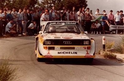 Walter Röhrl - Christian Geistdörfer
27º Rally Sanremo 1985. Audi Sport Quattro S1 E2 (IN-NM 7). Clasificado 1º.

Del 29 de Septiembre al 4 de Octubre, Sanremo, Liguria, Imperia, Italia.
Superficie: asfalto - tierra.

El Rally tenia un total de 2340.56 km, de los que 696.90 km divididos en 45 tramos eran especiales (2 de ellos fueron cancelados SS20 Murio 1 de 9.12 km, SS36 Ronde 1 de 37.22 km).

Tomaron la salida 98 equipos, finalizaron 33.@
Palabras clave: Walter_Röhrl;Audi;Sport;Quattro;Sanremo;1985;Grupo_B