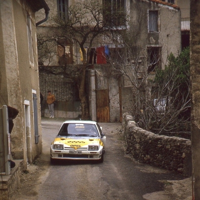 Guy Fréquelin - Christian Gilbert (Tilber)
6º Rallye International des Garrigues 1985. Opel Manta 400 (GG-CT 360). Clasificado 1º.

Del 29 al 30 de Marzo, Nimes, Gard, Occitania, Francia.
Superficie: asfalto.

Desconocemos los kilómetros de la prueba tanto totales como cronmetrados.

Tomaron la salida 101 equipos, finalizaron 47.@
Palabras clave: ;Opel;Manta;Grupo_B;Garrigues;1985