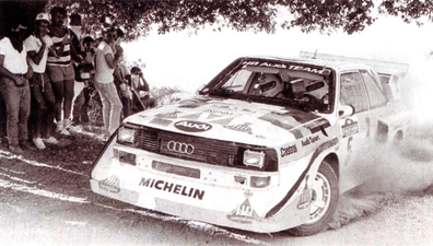 Walter Röhrl - Christian Geistdörfer
27º Rally Sanremo 1985. Audi Sport Quattro S1 E2 (IN-NM 7). Clasificado 1º.

Del 29 de Septiembre al 4 de Octubre, Sanremo, Liguria, Imperia, Italia.
Superficie: asfalto - tierra.

El Rally tenia un total de 2340.56 km, de los que 696.90 km divididos en 45 tramos eran especiales (2 de ellos fueron cancelados SS20 Murio 1 de 9.12 km, SS36 Ronde 1 de 37.22 km).

Tomaron la salida 98 equipos, finalizaron 33.@
Palabras clave: Walter_Röhrl;Audi;Sport;Quattro;Sanremo;1985;Grupo_B