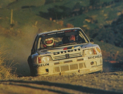 Timo Salonen - Seppo Harjanne
15º AWA Clarion Rally de Nueva Zelanda 1985. Peugeot 205 T16 (704 EXC 75). Clasificado 1º.

Del 29 de Junio al 2 de Julio, Auckland, Nueva Zelanda.
Superficie: tierra.

El Rally tenia un total de 2487.00 km de los que 935.50 km divididos en 48 tramos eran especiales, (2 de ellas fueron canceladas SS11 Ahuroa Puhoi Road de 12 Km y SS45 Bothwell Road de 25 Km).

Tomaron la salida 67 equipos, finalizaron 39.@
Palabras clave: Timo_Salonen;Seppo_Harjanne;Peugeot;T16;E2;Nueva_Zelanda;1985;Grupo_B