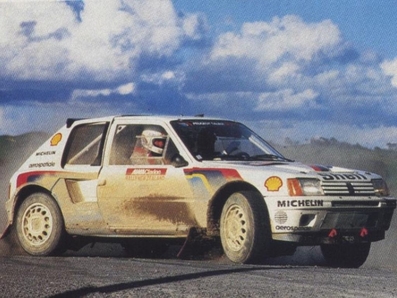 Timo Salonen - Seppo Harjanne
15º AWA Clarion Rally de Nueva Zelanda 1985. Peugeot 205 T16 (704 EXC 75). Clasificado 1º.

Del 29 de Junio al 2 de Julio, Auckland, Nueva Zelanda.
Superficie: tierra.

El Rally tenia un total de 2487.00 km de los que 935.50 km divididos en 48 tramos eran especiales, (2 de ellas fueron canceladas SS11 Ahuroa Puhoi Road de 12 Km y SS45 Bothwell Road de 25 Km).

Tomaron la salida 67 equipos, finalizaron 39.@
Palabras clave: Timo_Salonen;Peugeot;Nueva_Zelanda;1985;Grupo_B