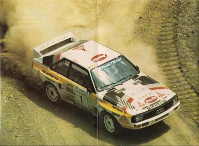 Stig Blomqvist - Björn Cederberg
32º Rothmans Acropolis Rally 1985. Audi Sport Quattro S1 (IN-NA 23). Clasificado 2º.

Del 27 al 30 de Mayo, Atenas, Grecia.
Superficie: tierra.

El Rally tenía un total de 2295.94 km de los que 807.67 km divididos en 47 tramos eran especiales.

Tomaron la salida 110 equipos, finalizaron 45.@
Palabras clave: Stig_Blomqvist;Audi;Sport;Quattro;Grupo_B;Grecia;1985;Acropolis