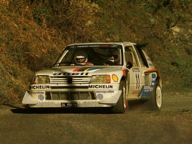 Bruno Saby - Jean - François Fauchille
29º Tour de Corse - Rallye de France 1985. Peugeot 205 T16 E2 (24 FGV 75). Clasificado 2º.
Debut en el Mundial de Rallyes del Peugeot E2.

Del 2 al 4 de Mayo, Ajaccio, Córcega, Francia.
Superficie: asfalto.

El Rally tenia un total de 1603.00 km de los que 1122.25 km divididos en 30 tramos eran especiales, (1 de ellos fue cancelado, SS5 Sartene - Zonza de 44.23 km, por el fatal accidente de Attilio Bettega en el tramo anterior, SS4 Zerubia - Santa Giulia de 30.60 km).

Tomaron la salida 139 equipos, finalizaron 45.@
Palabras clave: ;Peugeot;turbo;Corcega;1985;Grupo_B;Corse;Debut