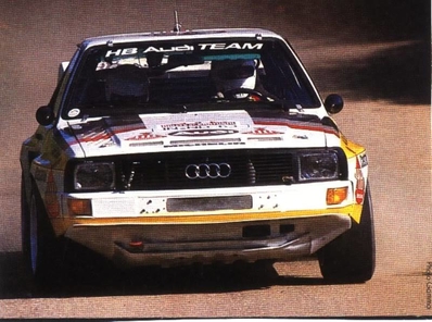 Walter Röhrl - Christian Geistdörfer
53º Rallye Automobile de Monte-Carlo 1985. Audi Sport Quattro S1 (IN-NL 8). Clasificado 2º.

Del 26 de Enero al 1 de Febrero, Monte-Carlo.
Superficie: asfalto -nieve.

El Rally tenía un total de 3999.00 km de los que 851.10 km divididos en 34 tramos eran especiales (1 de ellos fue cancelado SS17 ).

Tomaron la salida 117 equipos, finalizaron 68.@
Palabras clave: Walter_Röhrl;Audi;Quattro;Montecarlo;Sport;Grupo_B;1985