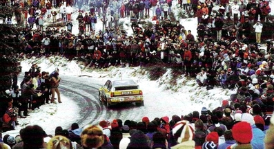 Walter Röhrl - Christian Geistdörfer
53º Rallye Automobile de Monte-Carlo 1985. Audi Sport Quattro S1 (IN-NL 8). Clasificado 2º.

Del 26 de Enero al 1 de Febrero, Monte-Carlo.
Superficie: asfalto -nieve.

El Rally tenía un total de 3999.00 km de los que 851.10 km divididos en 34 tramos eran especiales (1 de ellos fue cancelado SS17 ).

Tomaron la salida 117 equipos, finalizaron 68.@
Palabras clave: Walter_Röhrl;Audi;Sport;Quattro;Montecarlo;Grupo_B;1985