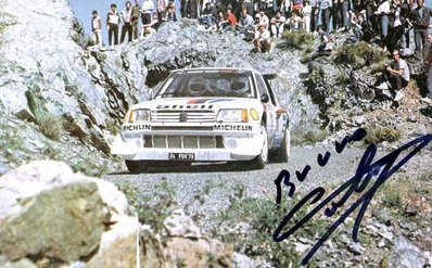 Bruno Saby - Jean-François Fauchille
29º Tour de Corse - Rallye de France 1985. Peugeot 205 T16 E2 (24 FGV 75). Clasificado 2º.
Debut en el Mundial de Rallyes del Peugeot E2.

Del 2 al 4 de Mayo, Ajaccio, Córcega, Francia.
Superficie: asfalto.

El Rally tenia un total de 1603.00 km de los que 1122.25 km divididos en 30 tramos eran especiales, (1 de ellos fue cancelado, SS5 Sartene - Zonza de 44.23 km, por el fatal accidente de Attilio Bettega en el tramo anterior, SS4 Zerubia - Santa Giulia de 30.60 km).

Tomaron la salida 139 equipos, finalizaron 45.@
Palabras clave: Bruno_Saby;Jean-François_Fauchille;Peugeot;Turbo;E2;Corcega;1985;detalles;Debut