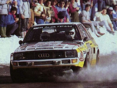 Walter Röhrl - Christian Geistdörfer
53º Rallye Automobile de Monte-Carlo 1985. Audi Sport Quattro S1 (IN-NL 8). Clasificado 2º.

Del 26 de Enero al 1 de Febrero, Monte-Carlo.
Superficie: asfalto -nieve.

El Rally tenía un total de 3999.00 km de los que 851.10 km divididos en 34 tramos eran especiales (1 de ellos fue cancelado SS17 ).

Tomaron la salida 117 equipos, finalizaron 68.@
Palabras clave: Walter_Röhrl;Audi;Sport;Quattro;Montecarlo;Grupo_B;1985