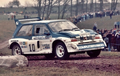 Anthony (Tony) Pond - Rob Arthur
34º Lombard RAC Rally 1985. MG Metro 6R4 (C869 EUD). Clasificado 3º.

Del 24 al 28 de Noviembre, Nottingham, Inglaterra.
Superficie: tierra.

El Rally tenia un total de 3507 km de los que 896.98 km divididos en 65 tramos eran especiales, (2 de ellas fueron canceladas, SS43 Kielder Forest - Ogre Hill de 12,02 Km y SS64 Nuss de 8,79 Km).

Tomaron la salida 155 equipos, finalizaron 62.@
Palabras clave: Tony_Pond;MG;Metro;Gran_Bretaña;1986;Grupo_B;RAC_Rally;Inglaterra