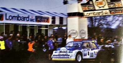 Anthony (Tony) Pond - Rob Arthur
34º Lombard RAC Rally 1985. MG Metro 6R4 (C869 EUD). Clasificado 3º.

Del 24 al 28 de Noviembre, Nottingham, Inglaterra.
Superficie: tierra.

El Rally tenia un total de 3507 km de los que 896.98 km divididos en 65 tramos eran especiales, (2 de ellas fueron canceladas, SS43 Kielder Forest - Ogre Hill de 12,02 Km y SS64 Nuss de 8,79 Km).

Tomaron la salida 155 equipos, finalizaron 62.@
Palabras clave: Tony_Pond;MG;Metro;Gran_Bretaña;1986;Grupo_B;RAC_Rally;Inglaterra