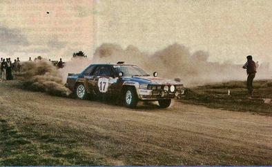 Mike Kirkland - Anton Levitan
33º Safari Rally 1985. Nissan RS 240, (KNY59TU5211). Clasificado 3º.

Del 4 al 8 de Abril, Nairobi, Kenya, África.
Superficie: tierra.

El Rally tenia un total de 5167.6 km con 88 controles horarios.

Tomaron la salida 71 equipos, finalizaron 20.@
Palabras clave: Nissan;RS240;Grupo_B;Safari;1985