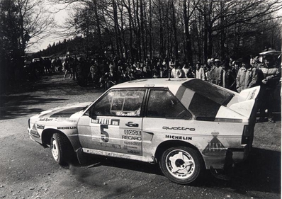 Walter Röhrl - Christian Geistdörfer
19º Rallye de Portugal Vinho do Porto 1985. Audi Sport Quattro S1 (IN-ND 63). Clasificado 3º.

Del 6 al 9 de Marzo, Estoril, Cascais, Lisboa, Portugal.
Superficie: asfalto - tierra.

El Rally tení­a un total de 2455 km de los que 730.50 km divididos en 47 tramos eran especiales.

Tomaron la salida 94 equipos, finalizaron 28.@
Palabras clave: Walter_Röhrl;Audi;Quattro;Sport;Grupo_B;Portugal;1985