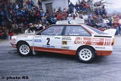 Harald Demuth - Willy Lux
6º Rallye International des Garrigues 1985. Audi Quattro A2 (IN-NN 17). Clasificado 3º.

Del 29 al 30 de Marzo, Nimes, Gard, Occitania, Francia.
Superficie: asfalto.

Desconocemos los kilómetros de la prueba tanto totales como cronmetrados.

Tomaron la salida 101 equipos, finalizaron 47.@
Palabras clave: ;Audi;Quattro;Grupo_B;Garrigues;1985