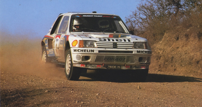 Carlos Alberto Reutemann - Jean-François Fauchille
5º Marlboro Rally Argentina 1985. Peugeot 205 Turbo 16 (709 EXC 75). Clasificado 3º.

Del 30 de Julio al 3 de Agosto, Buenos Aires - Cordoba, Argentina.
Superficie: tierra.

El Rally tenia un total de 2616.00 km de los que 956.71 km divididos en 23 tramos eran especiales.

Tomaron la salida 138 equipos, finalizaron 39.@
Palabras clave: Carlos_Reutemann;Peugeot;Turbo;Argentina;1985;Grupo_B