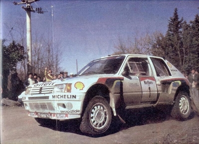 Carlos Alberto Reutemann - Jean-François Fauchille
5º Marlboro Rally Argentina 1985. Peugeot 205 Turbo 16 (709 EXC 75). Clasificado 3º.

Del 30 de Julio al 3 de Agosto, Buenos Aires - Cordoba, Argentina.
Superficie: tierra.

El Rally tenia un total de 2616.00 km de los que 956.71 km divididos en 23 tramos eran especiales.

Tomaron la salida 138 equipos, finalizaron 39.@
Palabras clave: Carlos_Reutemann;Peugeot;Turbo;Argentina;1985;Grupo_B