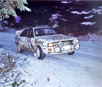 Per Eklund - Bjorn Cederberg
34º Lombard Rac Rally 1985. Audi Quattro A2 (HPK 987). Clasificado 4º.

Del 24 al 28 de Noviembre, Nottingham.
Superficie: tierra.

El Rally tenia un total de 3507 km de los que 896.98 km divididos en 65 tramos eran especiales, (2 de ellas fueron canceladas, SS43 Kielder Forest - Ogre Hill de 12,02 Km y SS64 Nuss de 8,79 Km).

Tomaron la salida 155 equipos, finalizaron 62.@
Palabras clave: ;Audi;Quattro;Grupo_B;Gran_Bretaña;1985;RAC_Rally