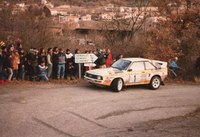 Stig Blomqvist - Bjorn Cederberg
53º Rallye Automobile de Monte-Carlo 1985. Audi Sport Quattro S1 (IN-NM 57). Clasificado 4º.

Del 26 de Enero al 1 de Febrero, Monte-Carlo.
Superficie: asfalto - nieve.

El Rally tenía un total de 3999 km de los que 852 km divididos en 34 tramos eran especiales (1 de ellos fue cancelado SS17).

Tomaron la salida 117 equipos, finalizaron 68.@
Palabras clave: Audi;Quattro;Montecarlo;Sport;Grupo_B;1985