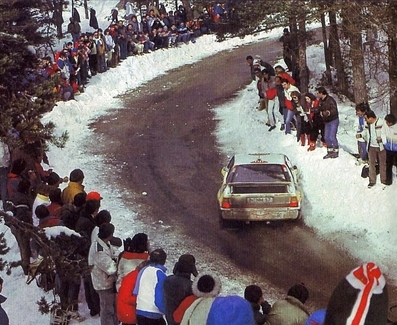 Stig Blomqvist - Bjorn Cederberg
53º Rallye Automobile de Monte-Carlo 1985. Audi Sport Quattro S1 (IN-NM 57). Clasificado 4º.

Del 26 de Enero al 1 de Febrero, Monte-Carlo.
Superficie: asfalto - nieve.

El Rally tenía un total de 3999 km de los que 852 km divididos en 34 tramos eran especiales (1 de ellos fue cancelado SS17).

Tomaron la salida 117 equipos, finalizaron 68.@
Palabras clave: Stig_Blomqvist;Audi;Quattro;Montecarlo;Sport;Grupo_B;1985