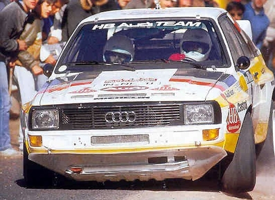 Stig Blomqvist - Björn Cederberg
19º Rallye de Portugal - Vinho do Porto 1985. Audi Sport Quattro S1 (IN-NE 11). Clasificado 4º.

Del 6 al 9 de Marzo, Estoril, Cascais, Lisboa, Portugal.
Superficie: asfalto - tierra.

El Rally tení­a un total de 2455 km de los que 730.50 km divididos en 47 tramos eran especiales.

Tomaron la salida 94 equipos, finalizaron 28.@
Palabras clave: Stig_Blomqvist;Audi;Sport;Quattro;Grupo_B;Portugal;1985