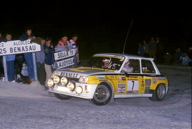 Carlos Sainz Cenamor - Antonio Boto
33º Rally RACE-Costa Blanca 1985. Renault 5 Turbo TdC (VA-5060-I). Clasificado 5º.

Del 22 de Marzo al 24 de Marzo, Alicante.

Superficie: Asfalto con 410,00 km cronometrados.

Tomaron la salida 82 equipos, finalizaron 45.@
Palabras clave: ;Race;Renault;Turbo;1985;Grupo_B