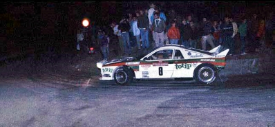 Dario Cerrato - Giuseppe Cerri
27º Rallye Sanremo 1985. Lancia Rally 037 (TO 30683D). Clasificado 5º.

Del 29 de Septiembre al 4 de Octubre, Sanremo, Liguria, Imperia, Italia.
Superficie: asfalto - tierra.

El Rally tenia un total de 2340.56 km, de los que 696.90 km divididos en 45 tramos eran especiales (2 de ellos fueron cancelados SS20 Murio 1 de 9.12 km, SS36 Ronde 1 de 37.22 km).

Tomaron la salida 98 equipos, finalizaron 33.@
Palabras clave: ;Lancia;Rally;Grupo_B;Sanremo;1985