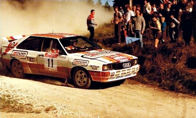 Malcolm Stewart - Doug Parkhill
15º AWA Clarion Rally de Nueva Zelanda 1985. Audi Quattro A2 (MB1440). Clasificado 5º.

Del 29 de Junio al 2 de Julio, Auckland, Nueva Zelanda.
Superficie: tierra.

El Rally tenia un total de 2487.00 km de los que 935.50 km divididos en 48 tramos eran especiales, (2 de ellas fueron canceladas SS11 Ahuroa Puhoi Road de 12 Km y SS45 Bothwell Road de 25 Km).

Tomaron la salida 67 equipos, finalizaron 39.@
Palabras clave: Audi;Quattro;Nueva_Zelanda;1985;Grupo_B