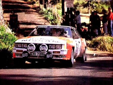 Terry Kaby - Kevin Gormley
26º Rali Vinho da Madeira 1985. Nissan 240RS (EXI 7316). Clasificado 5º.

Del 2 al 4 de Agosto, Funchal, Madeira, Portugal.
Superficie: asfalto

El Rally constaba de 429.00 km cronometrados divididos en 26 tramos especiales.

Tomaron la salida 82 equipos, finalizaron 34.@
Palabras clave: Terry_Kaby;Nissan;Grupo_B;Madeira;1985