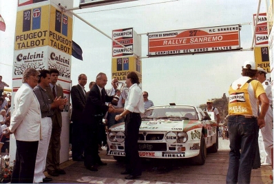 Massimo (Miki) Biasion - Tiziano Siviero
27º Rallye Sanremo 1985. Lancia Rally 037, Clasificado 6º.

Del 29 de Septiembre al 4 de Octubre, Sanremo, Liguria, Imperia, Italia.
Superficie: asfalto - tierra.

El Rally tenia un total de 2340.56 km, de los que 696.90 km divididos en 45 tramos eran especiales (2 de ellos fueron cancelados SS20 Murio 1 de 9.12 km, SS36 Ronde 1 de 37.22 km).

Tomaron la salida 98 equipos, finalizaron 33.@
Palabras clave: Miki_Biasion;Tiziano_Siviero;Lancia;Rally;Grupo_B;Sanremo;1984;Parque_Cerrado