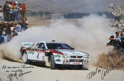 Massimo (Miki) Biasion - Tiziano Siviero
27º Rallye Sanremo 1985. Lancia Rally 037 (TO 09005D). Clasificado 6º.

Del 29 de Septiembre al 4 de Octubre, Sanremo, Liguria, Imperia, Italia.
Superficie: asfalto - tierra.

El Rally tenia un total de 2340.56 km, de los que 696.90 km divididos en 45 tramos eran especiales (2 de ellos fueron cancelados SS20 Murio 1 de 9.12 km, SS36 Ronde 1 de 37.22 km).

Tomaron la salida 98 equipos, finalizaron 33.

© Claudio Cavion
@
Palabras clave: Miki_Biasion;Tiziano_Siviero;Lancia;Rally;Grupo_B;Sanremo;1984