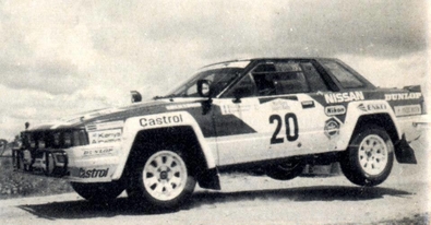 Alain Ambrosino - Daniel Le Saux
33º Marlboro Safari Rally 1985. Nissan 240RS (KNY58 YA5563). Clasificado 6º.

Del 4 al 8 de Abril, Nairobi, Kenya, África.
Superficie: tierra.

El Rally tenia un total de 5167.6 km con 88 controles horarios.

Tomaron la salida 71 equipos, finalizaron 20.@
Palabras clave: Nissan;Safari;1985;Grupo_B