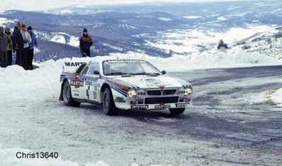 Henri Toivonen - Juha Piironen
53º Rallye Automobile de Monte-Carlo 1985. Lancia Rally 037 (TO 09006D). Clasificado 6º.

Del 26 de Enero al 1 de Febrero, Monte-Carlo.
Superficie: asfalto -nieve.

El Rally tenía un total de 3999.00 km de los que 851.10 km divididos en 34 tramos eran especiales (1 de ellos fue cancelado SS17).

Tomaron la salida 117 equipos, finalizaron 68.@
Palabras clave: Henri_Toivonen;Lancia;Rally;Grupo_B;Montecarlo;1985;nieve