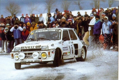 Dany Snobeck - Jean-Pierre Béchu
53º Rallye Automobile de Monte-Carlo 1985. Renault 5 Turbo Tour de Corse (2722 QH 58). Clasificado 7º.

Del 26 de Enero al 1 de Febrero, Monte-Carlo.
Superficie: asfalto -nieve.

El Rally tenía un total de 3999.00 km de los que 851.10 km divididos en 34 tramos eran especiales (1 de ellos fue cancelado SS17).

Tomaron la salida 117 equipos, finalizaron 68.@
Palabras clave: Renault;Turbo;Grupo_B;Montecarlo;1985;nieve