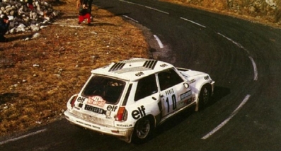Dany Snobeck - Jean-Pierre Béchu
53º Rallye Automobile de Monte-Carlo 1985. Renault 5 Turbo Tour de Corse (2722 QH 58). Clasificado 7º.

Del 26 de Enero al 1 de Febrero, Monte-Carlo.
Superficie: asfalto -nieve.

El Rally tenía un total de 3999.00 km de los que 851.10 km divididos en 34 tramos eran especiales (1 de ellos fue cancelado SS17).

Tomaron la salida 117 equipos, finalizaron 68.@
Palabras clave: Renault;Turbo;Grupo_B;Montecarlo;1985