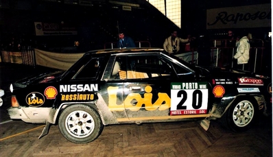 António Santinho Mendes - Rui Cunha
19º Rallye de Portugal - Vinho do Porto 1985. Nissan 240RS. Clasificado 8º.

Del 6 al 9 de Marzo, Estoril, Cascais, Lisboa, Portugal.
Superficie: asfalto - tierra.

El Rally tení­a un total de 2455 km de los que 730.50 km divididos en 47 tramos eran especiales.

Tomaron la salida 94 equipos, finalizaron 28.@
Palabras clave: Nissan;Grupo_B;Portugal;1985