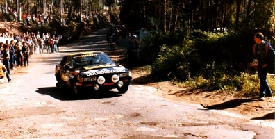 António Santinho Mendes - Rui Cunha
19º Rallye de Portugal - Vinho do Porto 1985. Nissan 240RS. Clasificado 8º.

Del 6 al 9 de Marzo, Estoril, Cascais, Lisboa, Portugal.
Superficie: asfalto - tierra.

El Rally tení­a un total de 2455 km de los que 730.50 km divididos en 47 tramos eran especiales.

Tomaron la salida 94 equipos, finalizaron 28.@
Palabras clave: Nissan;Grupo_B;Portugal;1985