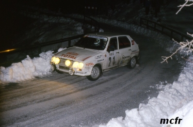 Maurice Chomat - Didier Breton
53º Rallye Automobile de Monte-Carlo 1985. Citröen Visa 1000 Pistes (8443 ME 92). Clasificado 10º.

Del 26 de Enero al 1 de Febrero, Monte-Carlo.
Superficie: asfalto -nieve.

El Rally tenía un total de 3999.00 km de los que 851.10 km divididos en 34 tramos eran especiales (1 de ellos fue cancelado SS17 ).

Tomaron la salida 117 equipos, finalizaron 68.@
Palabras clave: Citroen;Visa;Grupo_B;Montecarlo;nieve;1985
