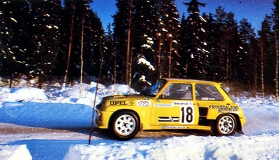 Lars-Erik Walfridsson - Lars Bäckman
35º Internacional Suecia Rally 1985. Renault 5 Turbo 