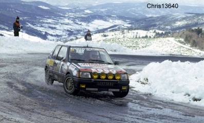 Jean-Pierre Ballet - Pierre Vuillemin
53º Rallye Automobile de Monte-Carlo 1985. Peugeot 205 GTI (4693 SB 84). Clasificado 15º.

Del 26 de Enero al 1 de Febrero, Monte-Carlo.
Superficie: asfalto -nieve.

El Rally tenía un total de 3999.00 km de los que 851.10 km divididos en 34 tramos eran especiales (1 de ellos fue cancelado SS17).

Tomaron la salida 117 equipos, finalizaron 68.
Palabras clave: Peugeot;Montecarlo;1985;nieve