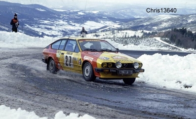 Jacques Panciatici - Françoise Sappey
53º Rallye Automobile de Monte-Carlo 1985. Alfa Romeo GTV6 (1396 LA 13). Clasificado 17º.

Del 26 de Enero al 1 de Febrero, Monte-Carlo.
Superficie: asfalto -nieve.

El Rally tenía un total de 3999.00 km de los que 851.10 km divididos en 34 tramos eran especiales (1 de ellos fue cancelado SS17).

Tomaron la salida 117 equipos, finalizaron 68.
Palabras clave: Alfa_Romeo;Montecarlo;1985;nieve