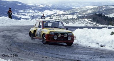 Jean-Paul Aymé - Brigitte Aymé
53º Rallye Automobile de Monte-Carlo 1985. Renault 5 Turbo (1073 MF 07). Clasificado 18º.

Del 26 de Enero al 1 de Febrero, Monte-Carlo.
Superficie: asfalto -nieve.

El Rally tenía un total de 3999.00 km de los que 851.10 km divididos en 34 tramos eran especiales (1 de ellos fue cancelado SS17).

Tomaron la salida 117 equipos, finalizaron 68.@
Palabras clave: Renault;Turbo;Montecarlo;Grupo_B;1985