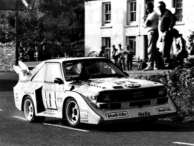Michèle Mouton - Fabrizia Pons
23º Tudor Webasto Manx International Rally 1985. Audi Quattro Sport S1 E2 (IN-NL 16). Abandonó por accidente en SS21 Abbeylands 1 de 13.78 km.

Del 11 al 14 de Octubre, Douglas, Isla de Man.
Superficie: asfalto.

El Rally tenía 646.27 km cronometrados divididos en 47 tramos especiales.

Tomaron la salida 109 equipos, finalizaron 54.@
Palabras clave: Michele_Mouton;Mujeres;Womens;Audi;Sport;Quattro;Manx;1985;Grupo_B